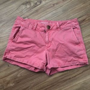 American Eagle Super Stretch Peach Midi Short